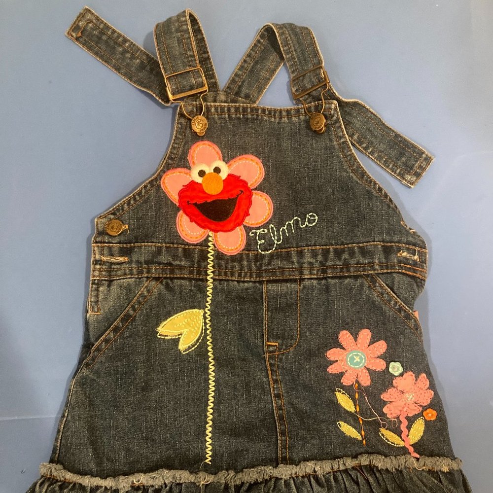 3T Elmo overall jeans jumper (dress)